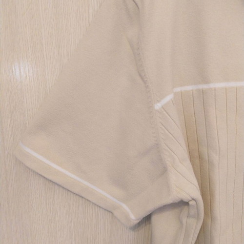 Celio Polo T-shirt XL like new, cream and white, cotton