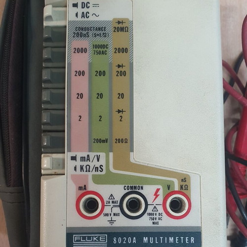 Fluke 8020A digital multimeter used with case