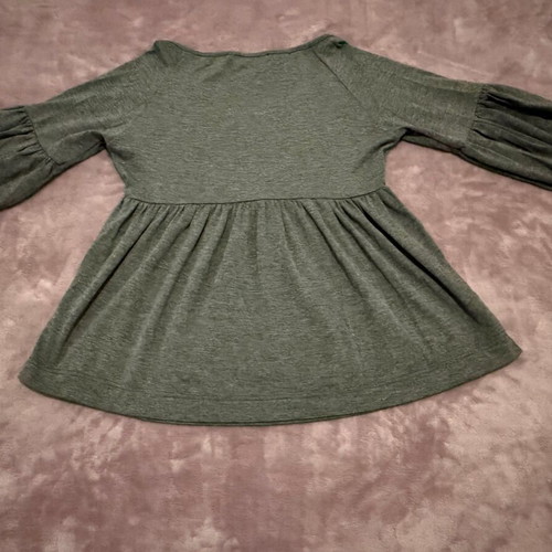 Grey blouse with balloon sleeves like new, size M