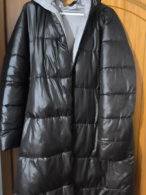 Μπουφάν γυναικείο δύο όψεων σαν καινούργιο, 7XL, μπεζ και καφέ