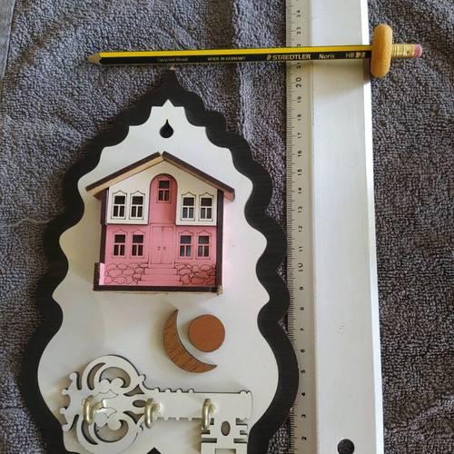 Key holder house used for keys or kitchen towels