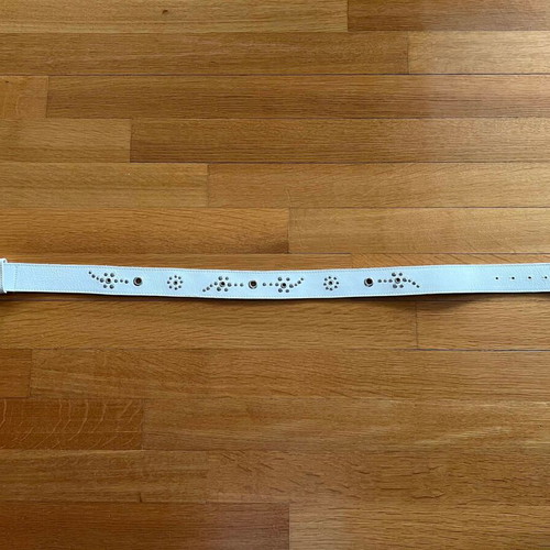 Moschino vintage belt white genuine leather like new