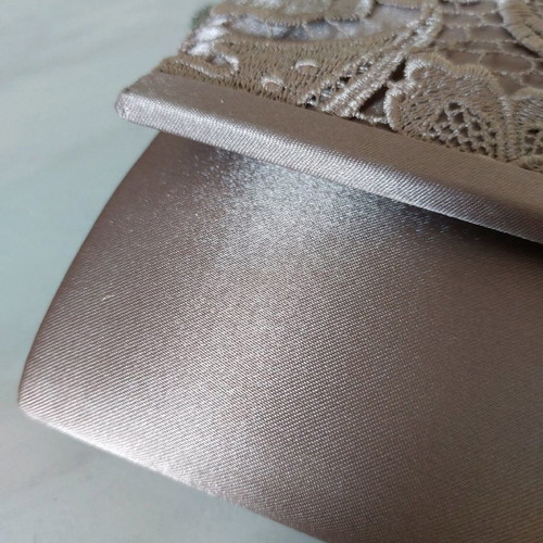 Shoulder bag new with lace and satin fabric pink