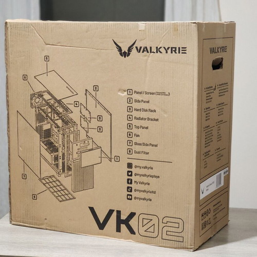 Valkyrie VK-02 Lite Mid Tower ATX computer case with side window white new