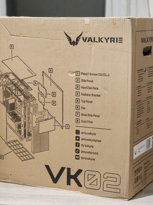 Valkyrie VK-02 Lite Mid Tower ATX computer case with side window white new