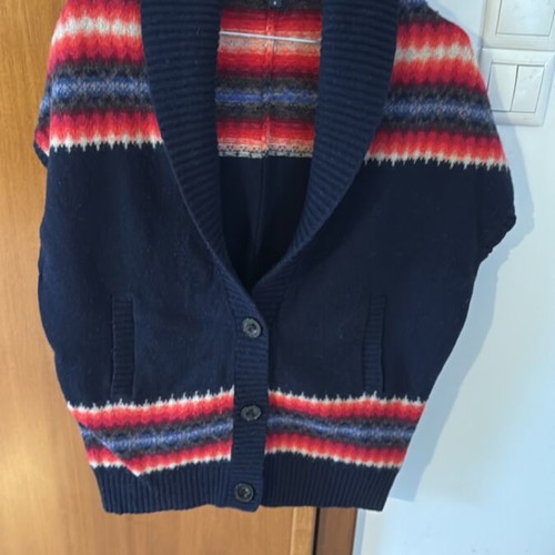 Gap wool short-sleeve cardigan used, size medium, blue