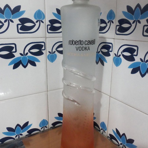 Roberto Cavalli vodka bottle 1L used, empty