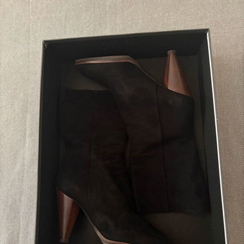 Gianni Del Prete leather suede boots like new black size 39