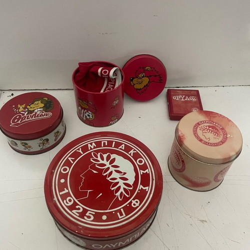 Olympiakos memorabilia used, pack of 5, authentic