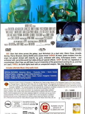 Mars Attacks! DVD used with subtitles
