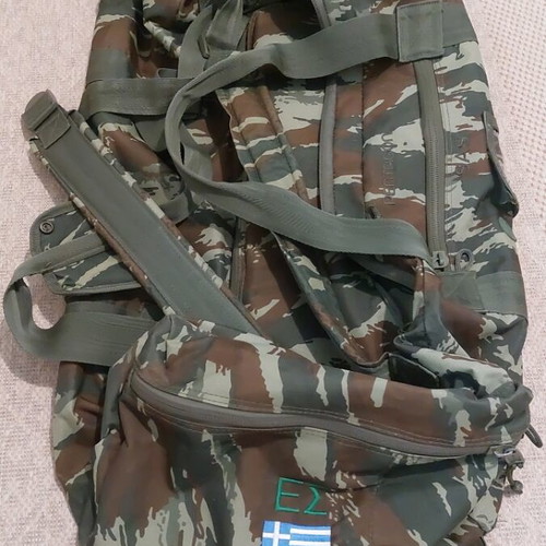 Pentagon camouflage military bag used with wear on 4 bottom corners