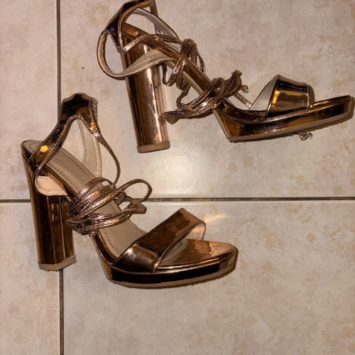 Mannika High Heels Like New Rose Gold Size 37