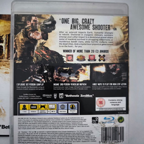Rage PS3 game Sony PlayStation 3