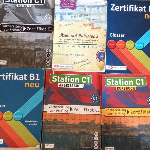 German Language Learning Books used, B2 Level, Set of 6