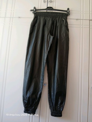 Leather women's pants black, like new, size S