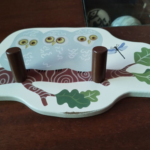 IKEA wooden children's wall hanger used with forest animal decoration