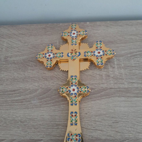 Metal blessing cross new 30x20 cm