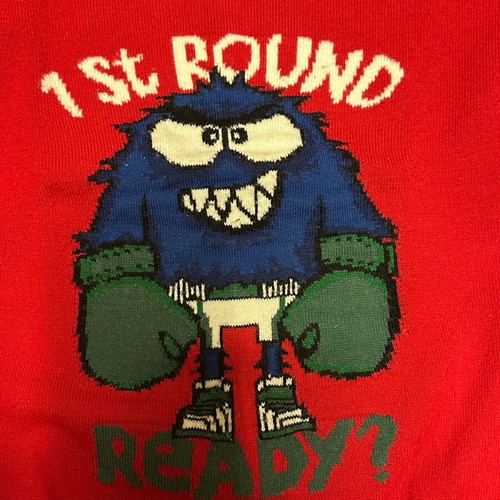 Benetton acrylic sweater for boys 3-4 years, red, like new
