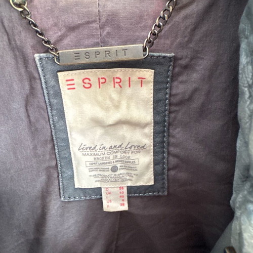 Esprit women's leather jacket used, gray