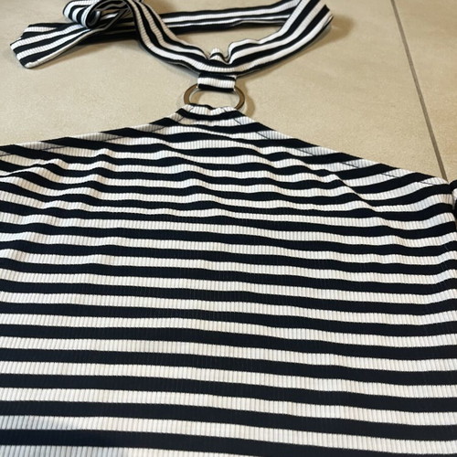Striped bodysuit like new, size S, black and white
