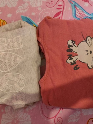 Zara kids sweatshirts like new, set of 2, gray and pink, 92 cm
