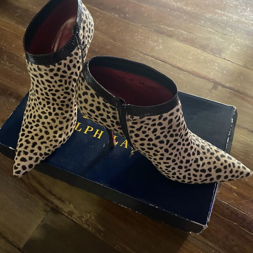 Cesare Paciotti ankle boots size 38.5 used, beige spotted