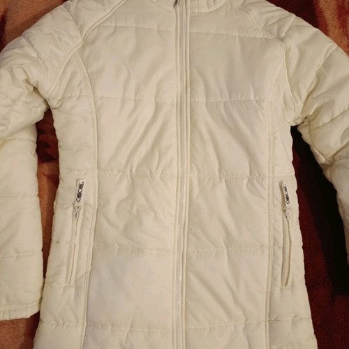 Cherokee long white jacket Large like new