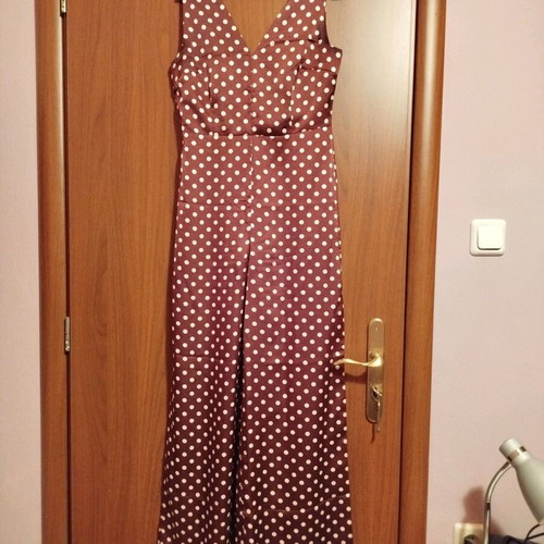 Mango jumpsuit S brown like new