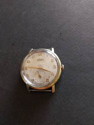 Technos men's wind-up watch used, vintage 1960s