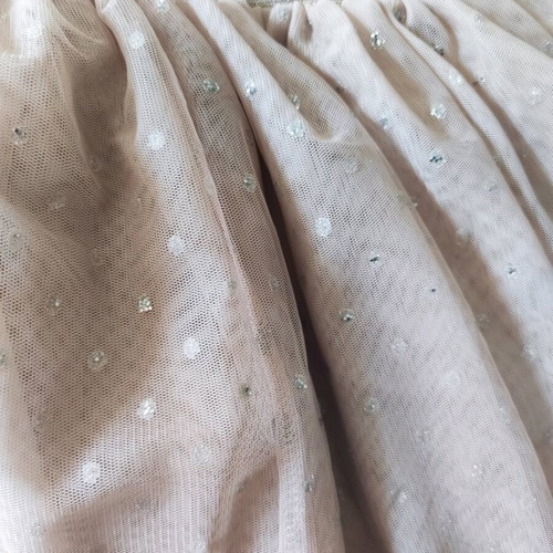 H&M tulle skirt like new, beige and silver, for ages 6-7