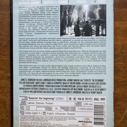 Exorcist The Beginning DVD used, English language without subtitles