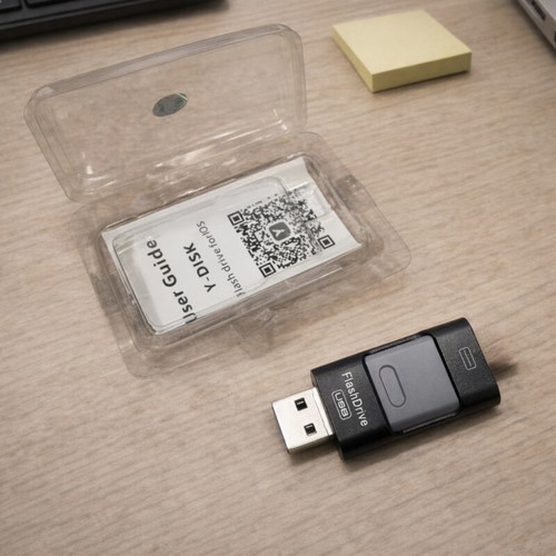 3-in-1 Flash Drive like new for iPhone Android and PC
