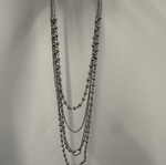 Women's necklace with five silver chains