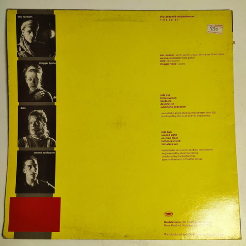 Eric Random & The Bedlamites Time-Splice vinyl used, electronic music