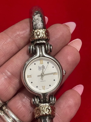 Loiser wristwatch bracelet silver gold 925 585 used