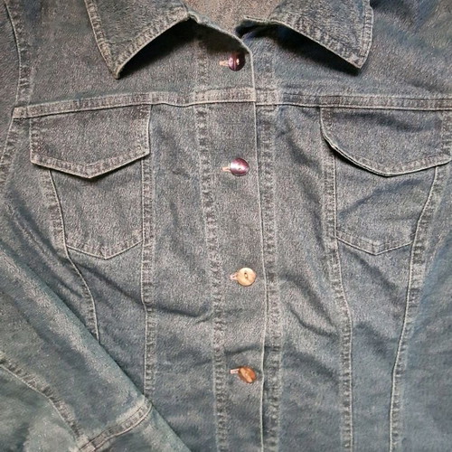 Women's jacket used with pink glitter details and sleeve openings