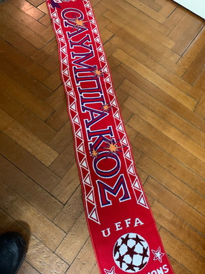 Ολυμπιακός κασκόλ Champions League 1997 μεταχειρισμένο, επίσημο αντίγραφο
