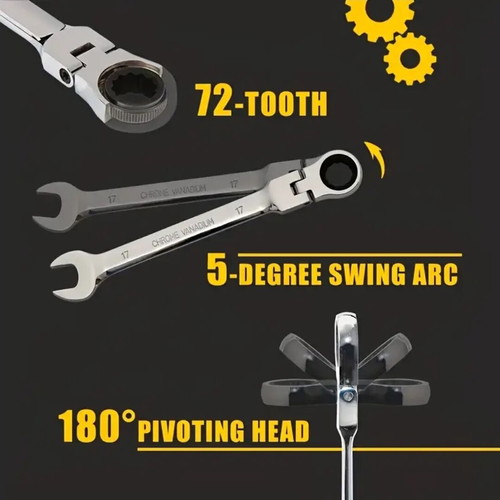 Flexible ratchet wrench set new 8-17mm