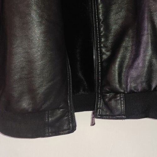 Men's jacket imitation leather used, size L, black