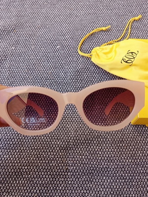 Beige sunglasses with case and box, Oriflame