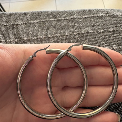 Jools hoop earrings like new, large size, silver