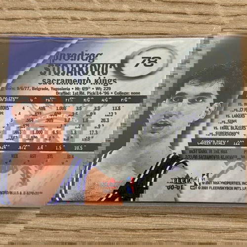 Κάρτα Peja Stojakovic Sacramento Kings NBA Fleer 2000-01 ΠΑΟΚ