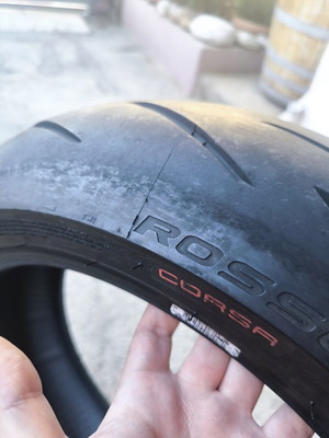 Pirelli Diablo Rosso Corsa II 180/55 ZR17 (73W) tire used in excellent condition