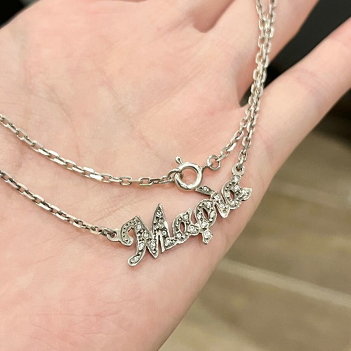 Maria name necklace vintage silver 925 used