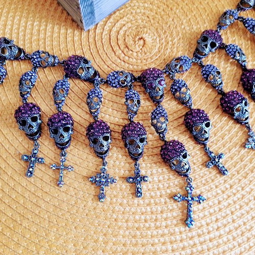 Earrings and necklace set with thousands of zircons like new