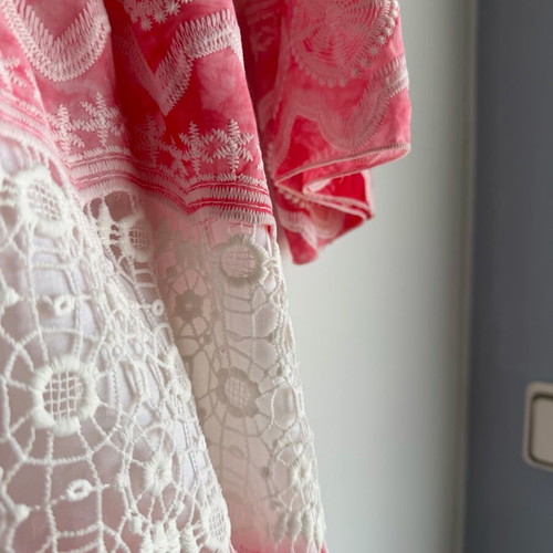 Manolo Greek Designer Lace and Tile Print Mini Dress Size M like new