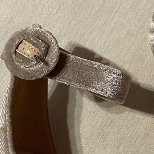 Beige suede GoGo Shoes sandal like new with buckle and 12 cm heel