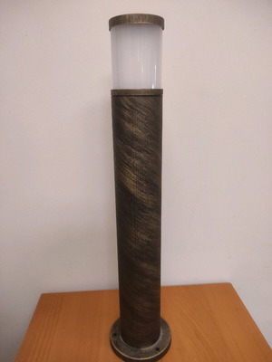 VK Lighting Φωτιστικό Κολωνάκι Εξωτερικού Χώρου Καινούργιο, πατίνα μαύρο/χρυσό