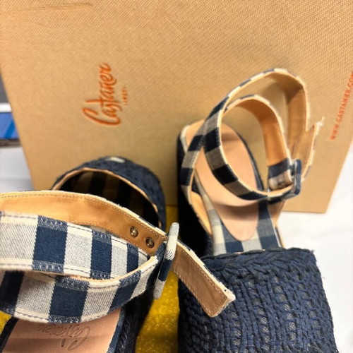 Castaner espadrilles used, size 37, beige and blue