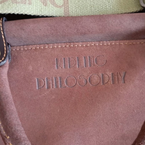 Kipling leather travel bag camel color like new